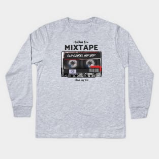 Old School Hip Hop cassette Kids Long Sleeve T-Shirt